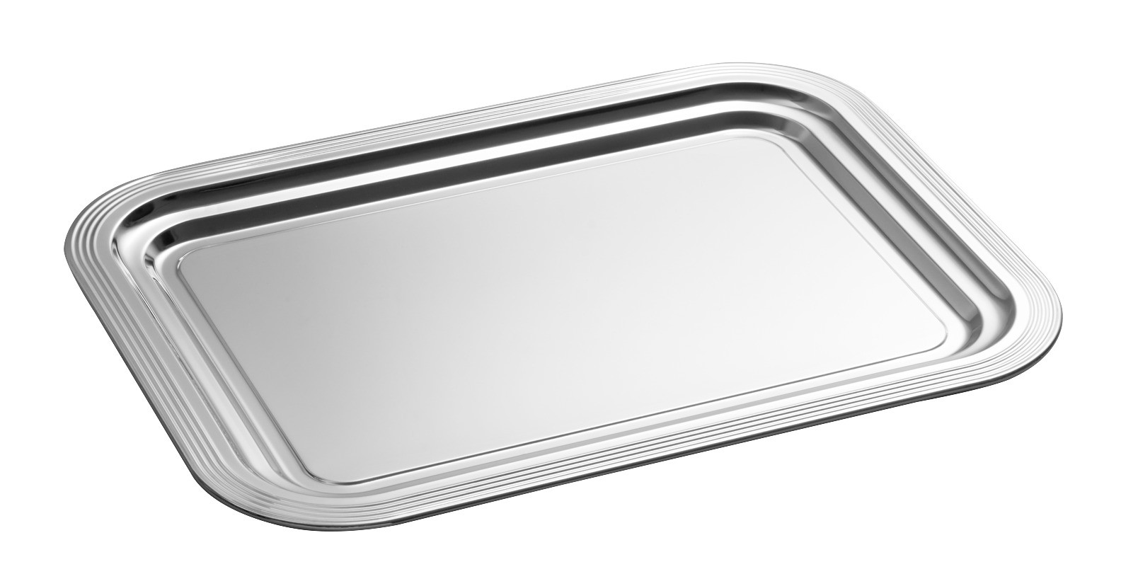 Serviertablett Edelstahl